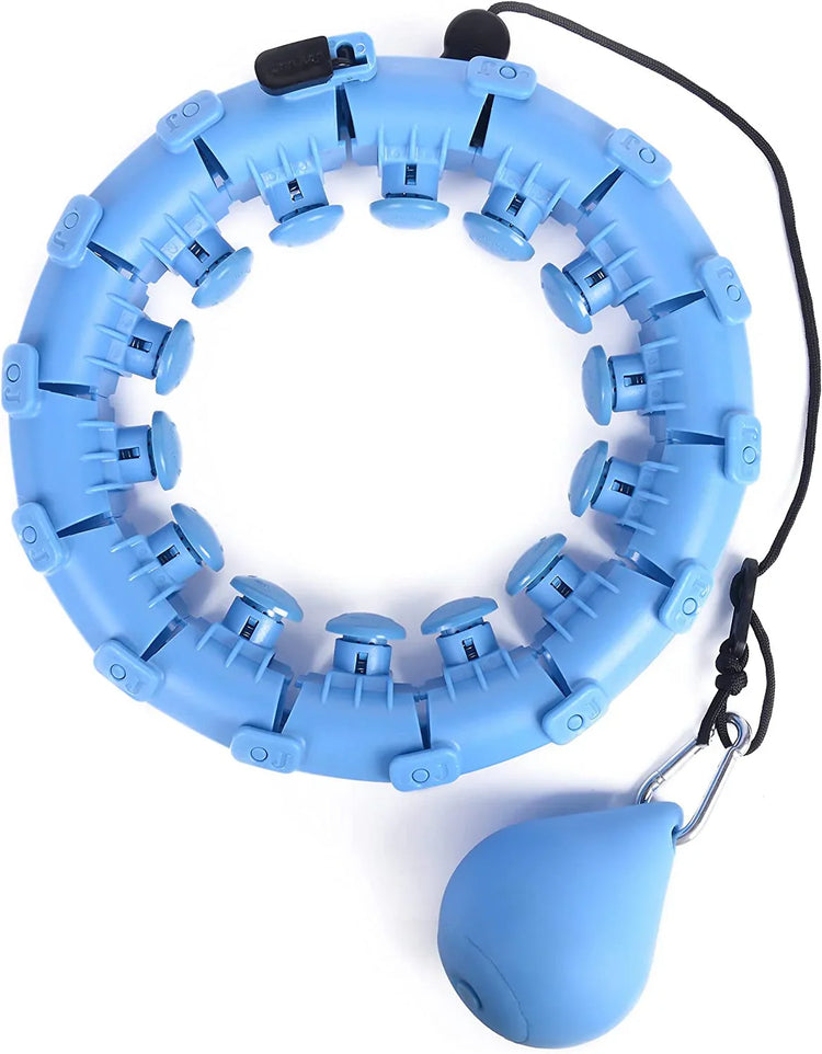 Adjustable Fit Hoop for Weight Loss by Koknwoa in blue, designed for calorie burning and waistline toning.