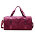 Waterproof Fitness Sports Travel Duffel Bag in burgundy, ideal for gym and weekend adventures.
